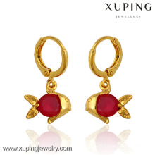 C207092--22885 Xuping Mode 24K plaqué or Bijoux Boucles D&#39;oreilles Élégant Populaire Boucles D&#39;oreilles avec Verre